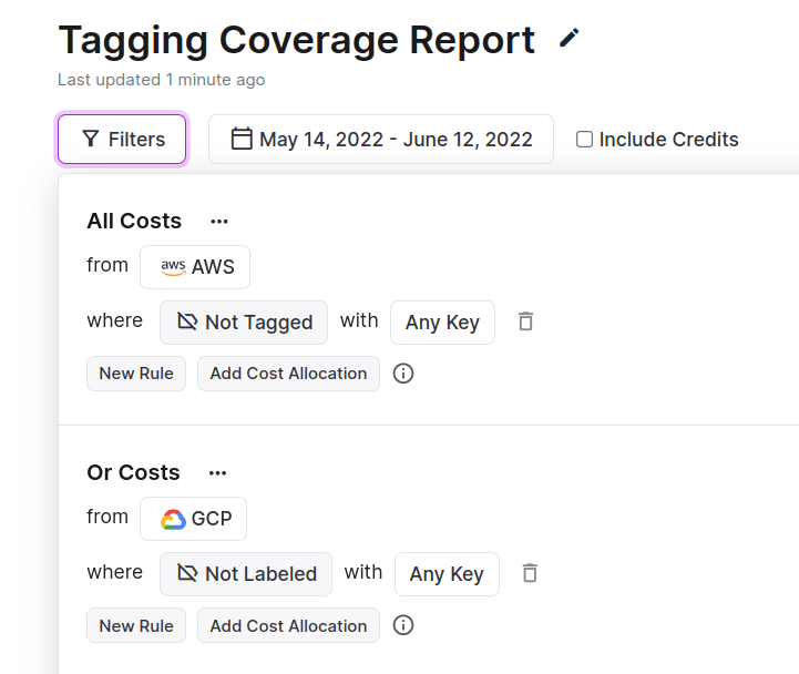 Filter by untagged resources