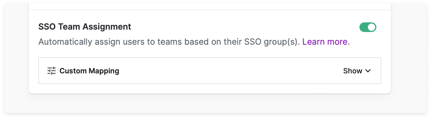SSO-based team mapping