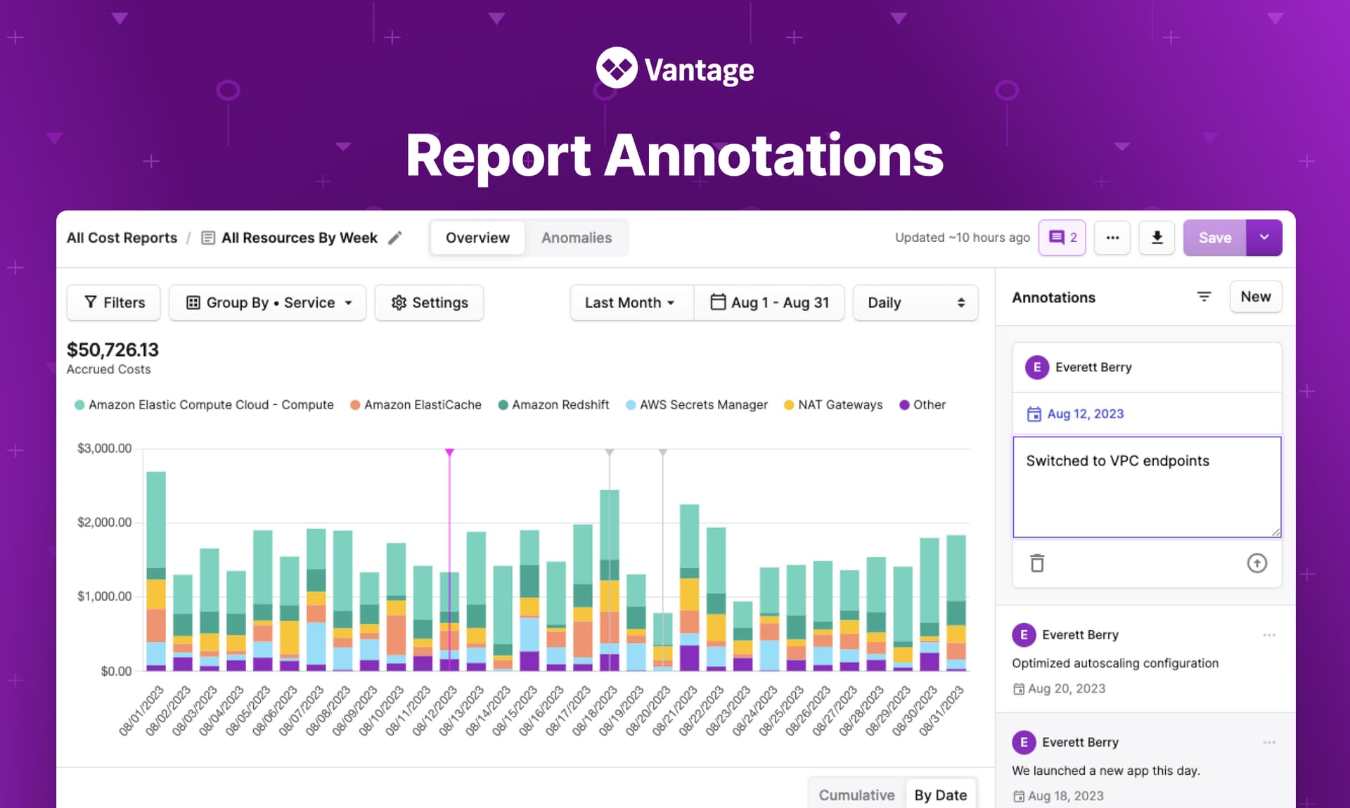 Vantage Launches Report Annotations