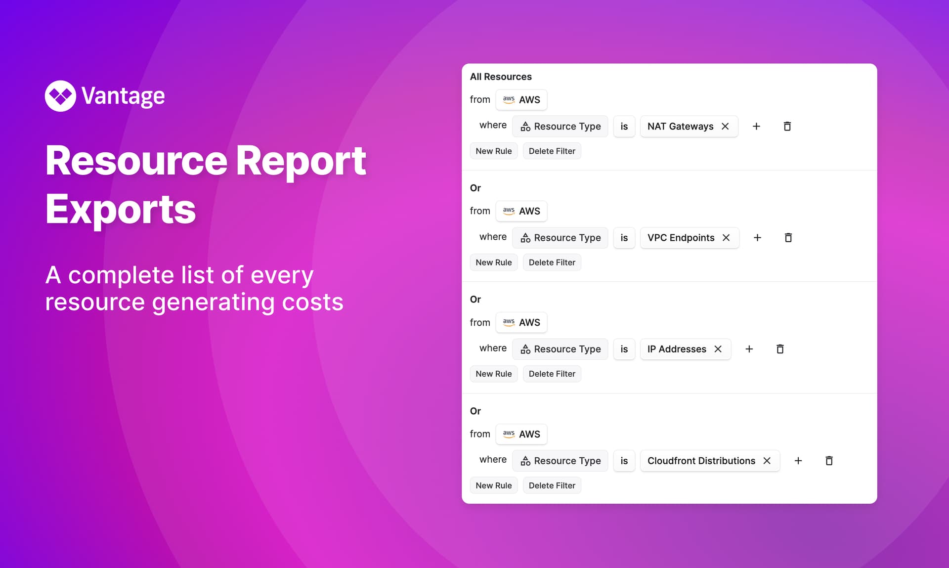 Vantage Launches Resource Report Exports