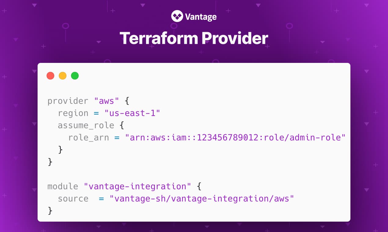 Vantage Launches a Terraform Provider for AWS Integrations