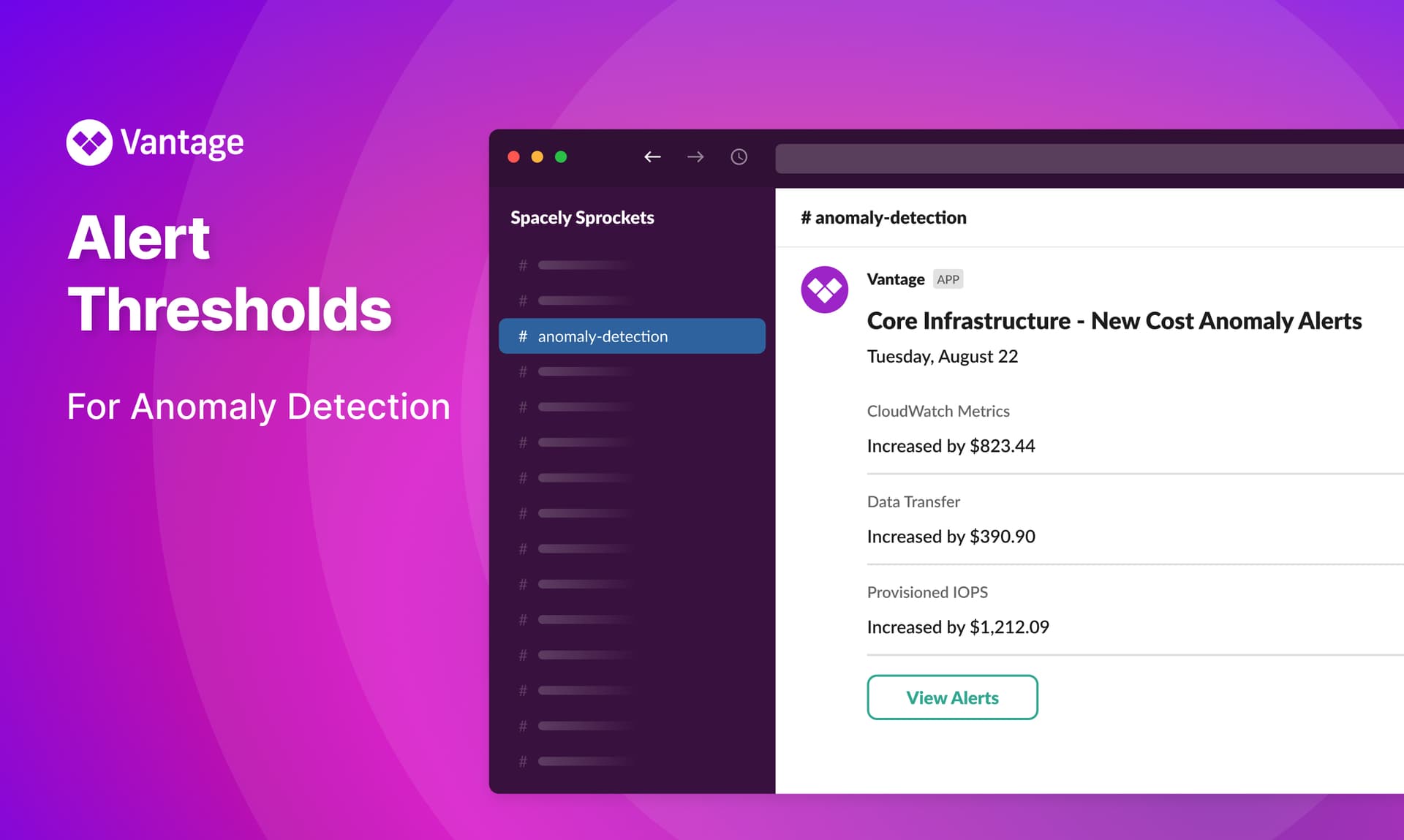 Vantage Launches Alert Thresholds for Anomaly Detection