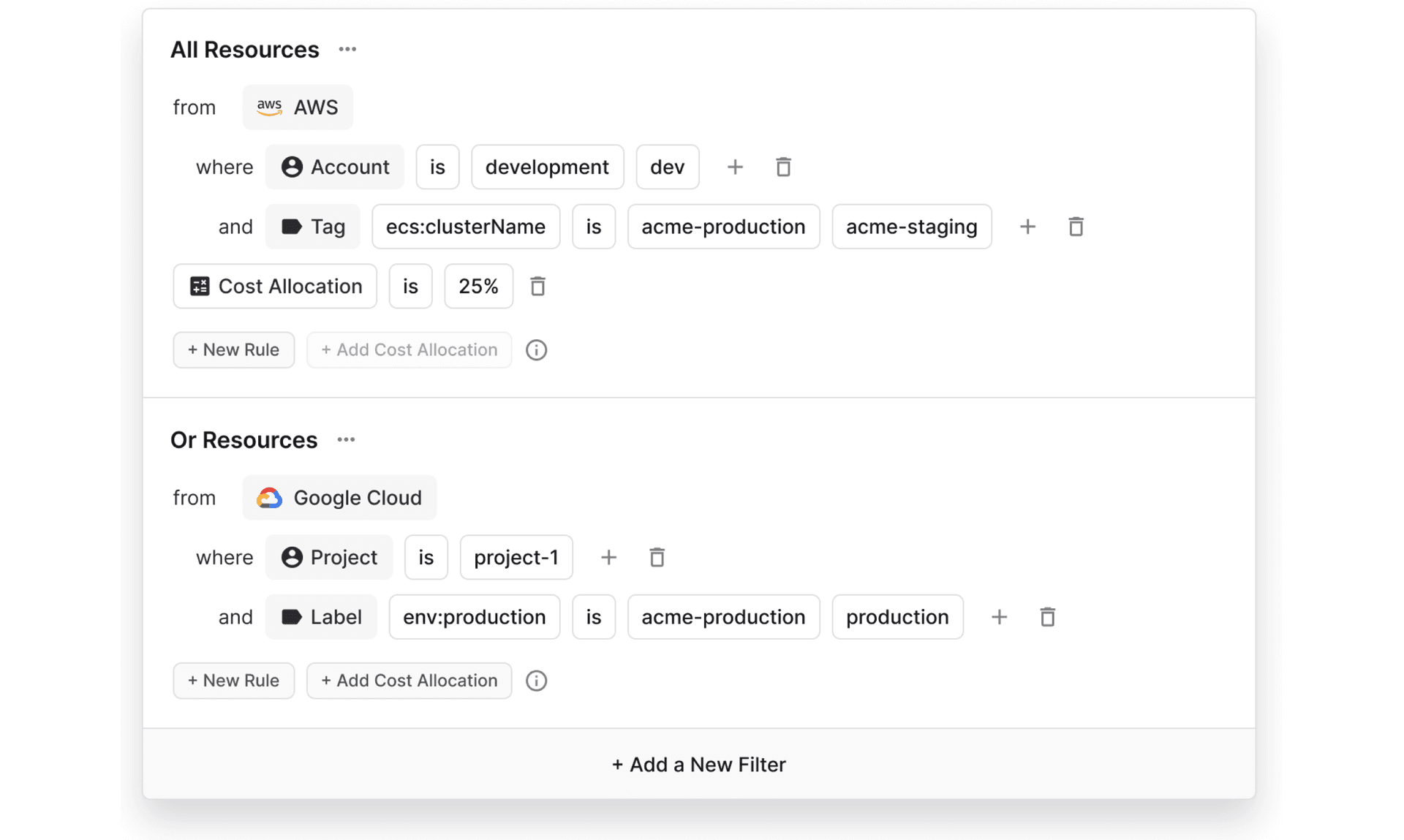 Vantage Launches Showback Support through Percentage Based Cost Allocation