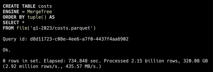 Load data into clickhouse-local