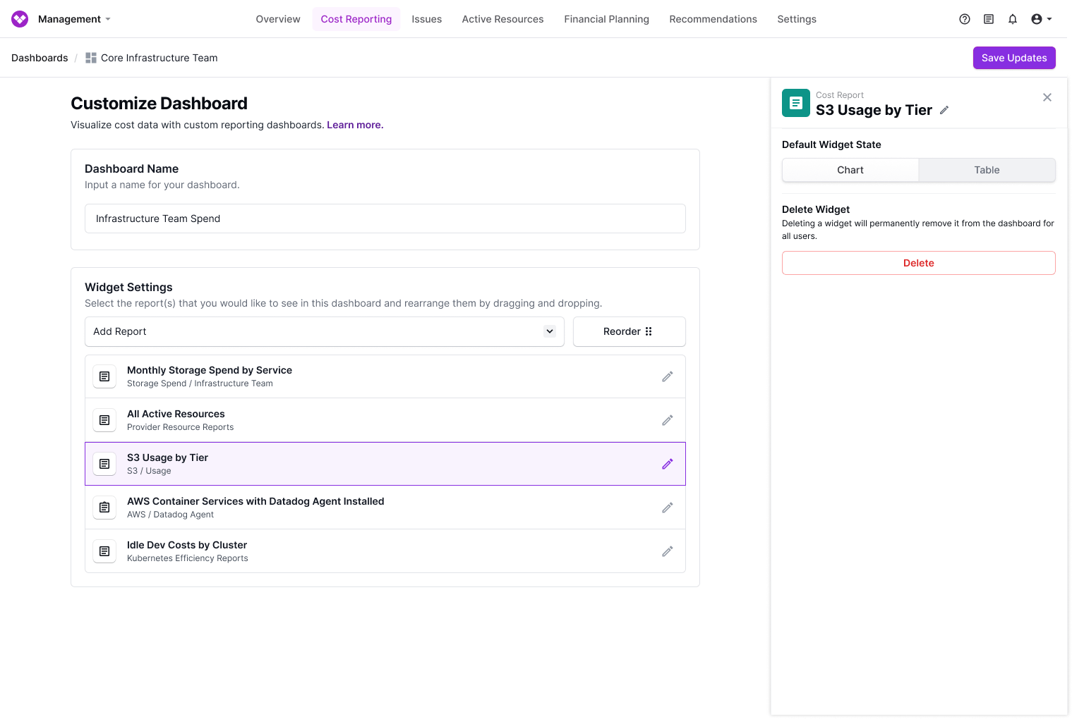 Editing widget types