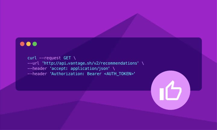 Vantage Launches a Recommendations API Endpoint